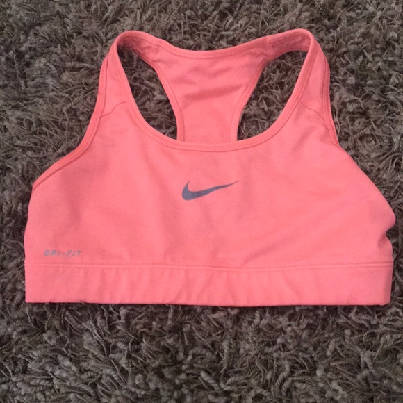 peach nike sports bra